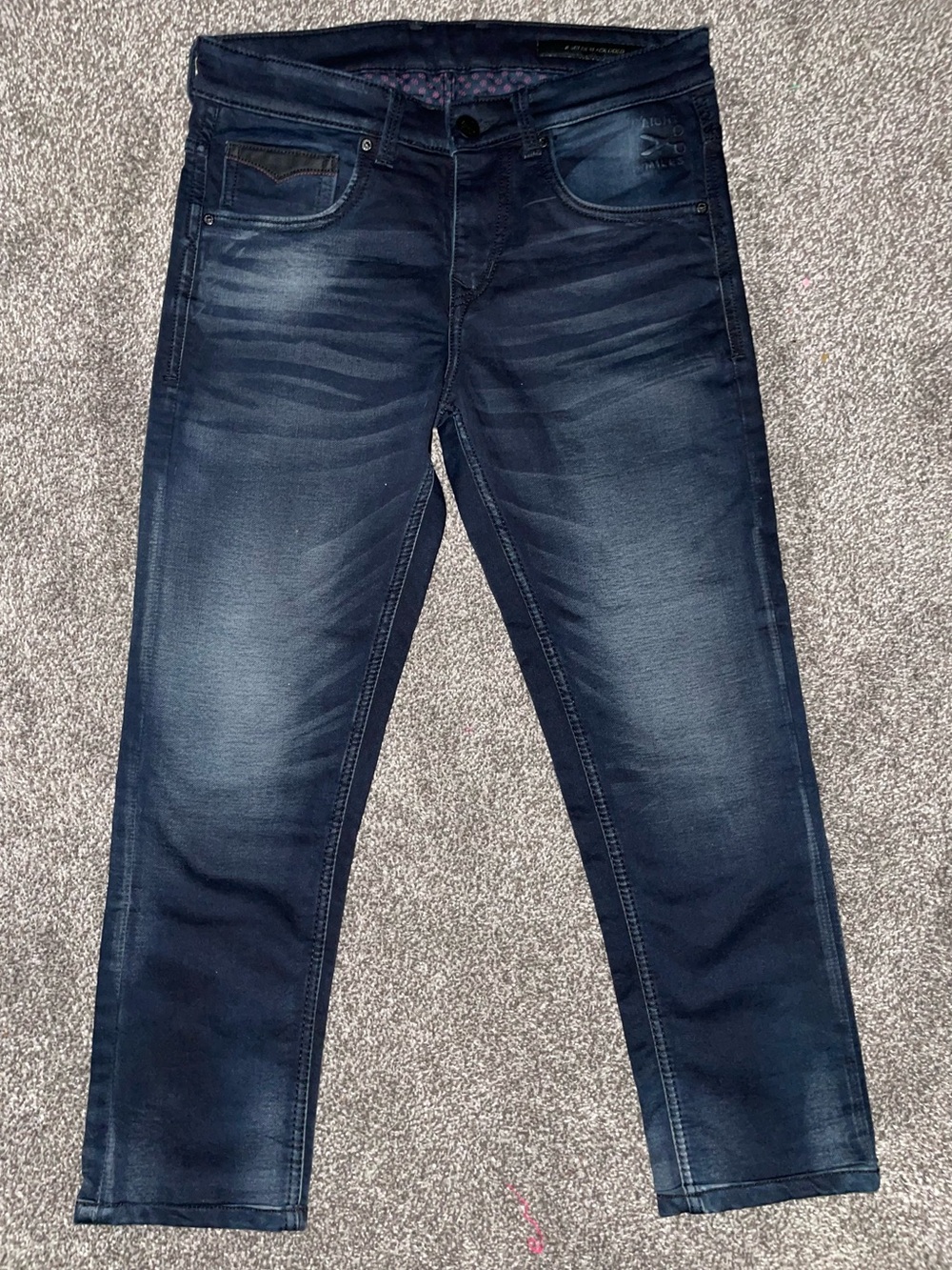 Eight Miles Handcrafted Skinny Jeans in Dark Blue Wash